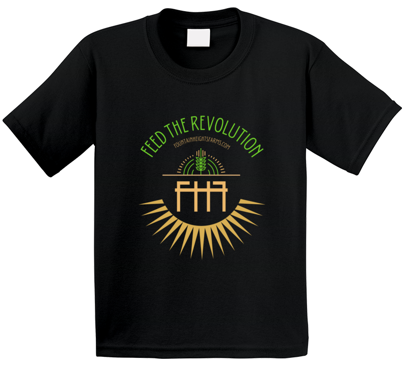 Feed The Revolution Black Childrens T Shirt
